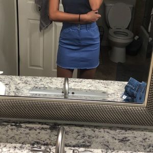 Indigo Blue Mini Skirt